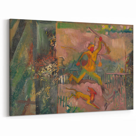 Expressionist Art - Running Hunter with Rifle by Arnold Peter Weisz-Kubínčan