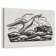 Expressionist Art - Seagull and Steamship at Sea by Leo Gestel