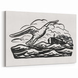 Expressionist Art - Seagull and Steamship at Sea by Leo Gestel