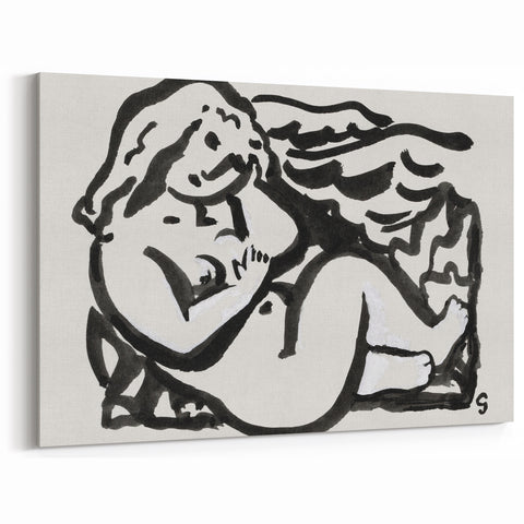 Expressionist Art - Seated Female Nude by Leo Gestel