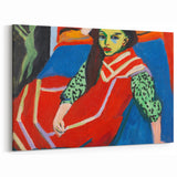 Expressionist Art - Seated Girl (1910) by Ernst Ludwig Kirchner