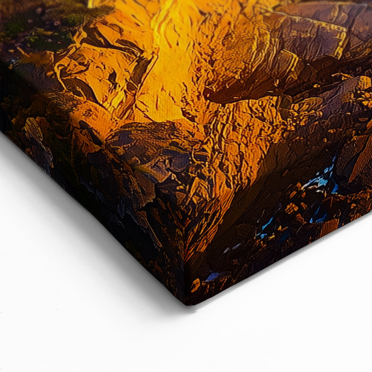 Cliffs Canvas Art - Sunset Coastal Cliffs and Serene Ocean Decor