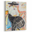 Abstract Expressionism Wall Art – Vibrant Seated Woman Artwork