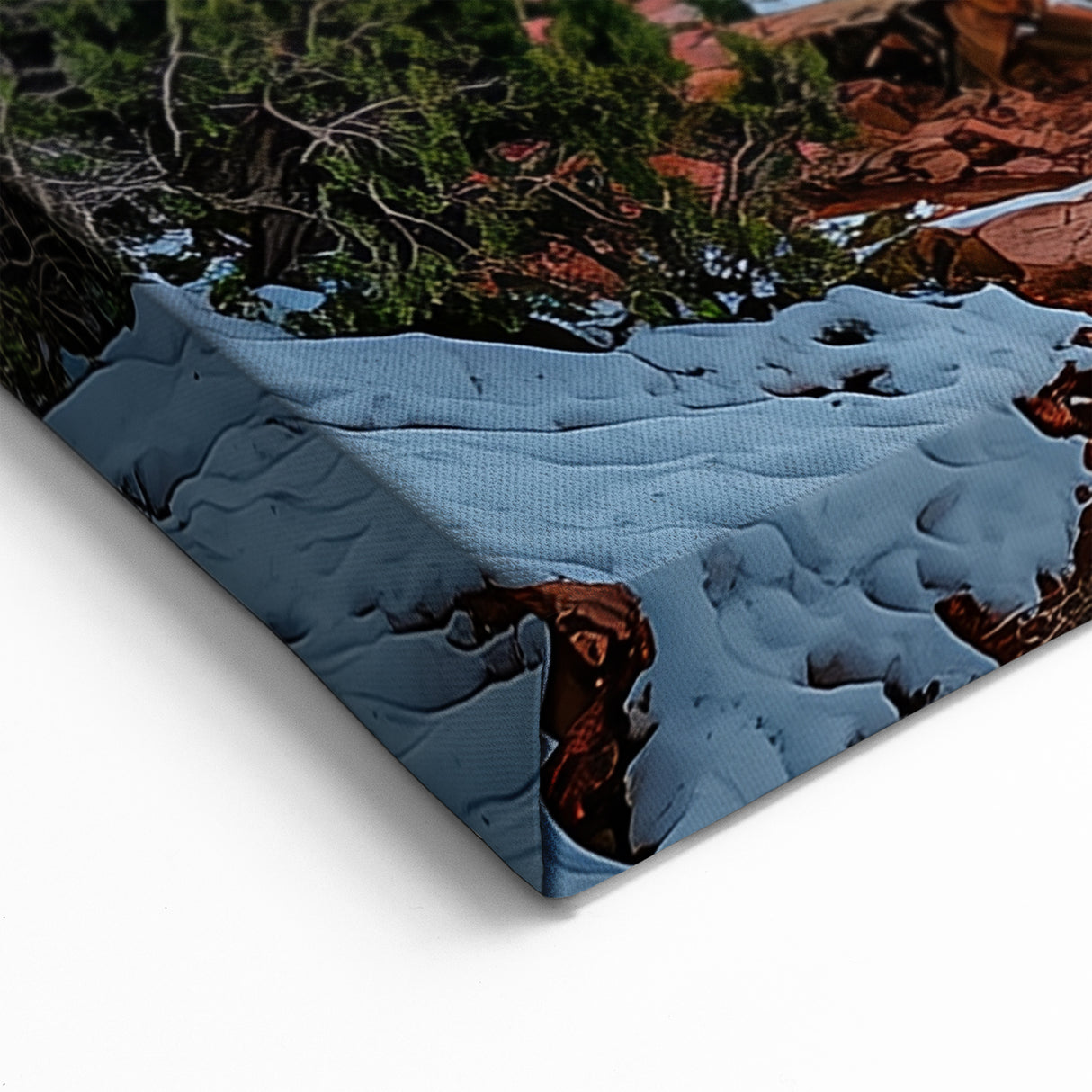 Scenic Cliffs Artwork - Snow-Capped Canyon Landscape Wall Art