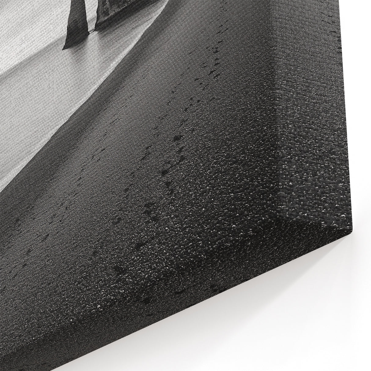 Cliffs Canvas Art - Black and White Coastal Landscape Wall Art