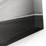 Cliffs Framed Print - Elegant Black and White Coastal Wall Art