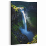 Scenic Cliffs Artwork - Vibrant Waterfall and Lush Landscape Wall Art