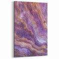 Cliffs Acrylic Glass Art - Abstract Purple and Gold Stone Pattern Wall Art