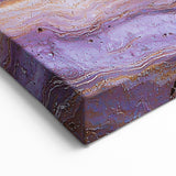 Cliffs Acrylic Glass Art - Abstract Purple and Gold Stone Pattern Wall Art