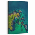 Cliffs Wall Art - Aerial Emerald Coastline and Ocean Waterscape Print