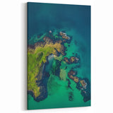 Cliffs Wall Art - Aerial Emerald Coastline and Ocean Waterscape Print