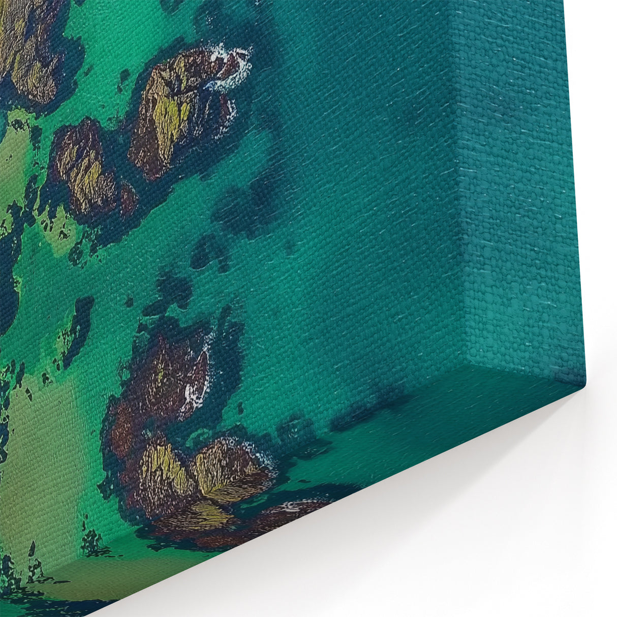 Cliffs Wall Art - Aerial Emerald Coastline and Ocean Waterscape Print