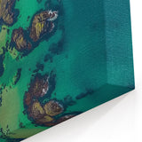 Cliffs Wall Art - Aerial Emerald Coastline and Ocean Waterscape Print