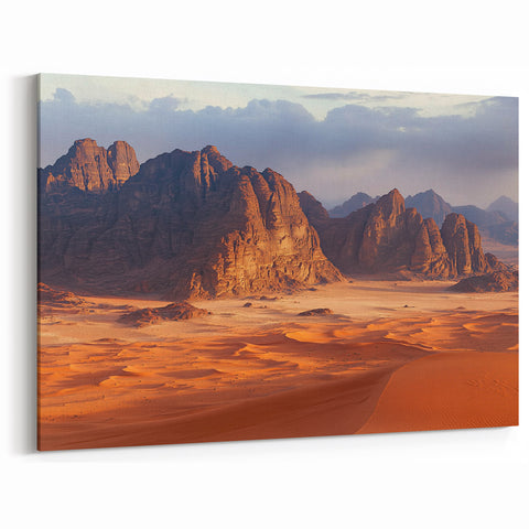 Cliffs Wall Art - Desert Mountains and Expansive Sand Dunes Landscape