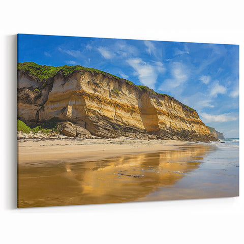 Landscape Art Cliffs – Golden Reflections Coastal Wall Art Print