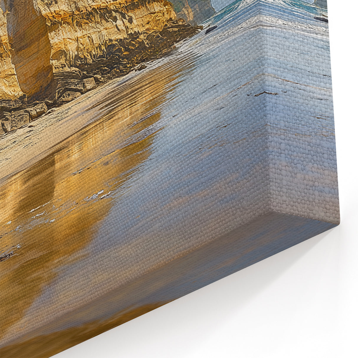 Landscape Art Cliffs – Golden Reflections Coastal Wall Art Print