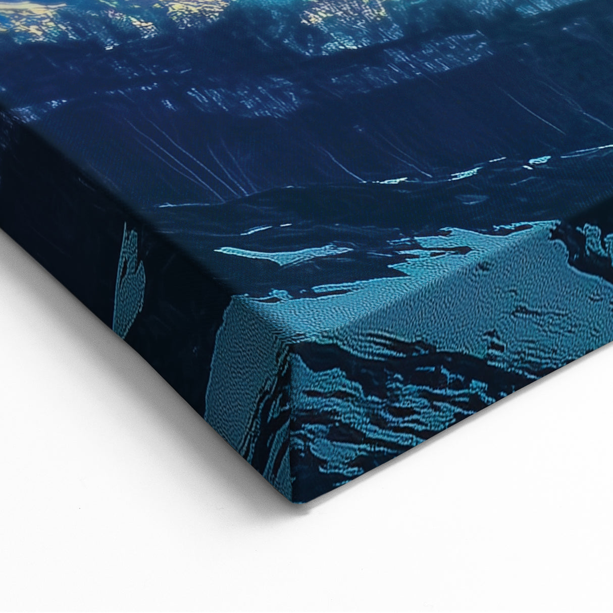 Cliffs Canvas Art – Northern Lights Over Snowy Mountain Peaks