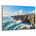 Cliffs Wall Art – Ocean Waves and Rocky Cliffs Scenic Coastal View