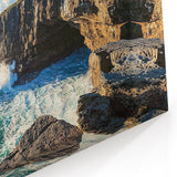 Cliffs Wall Art – Ocean Waves and Rocky Cliffs Scenic Coastal View