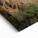 Scenic Cliffs Artwork – Vibrant Coastal Village with Rocky Shores