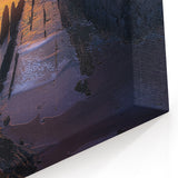 Scenic Cliffs Artwork – Sunset Over Rocky Shoreline and Coastal Waters