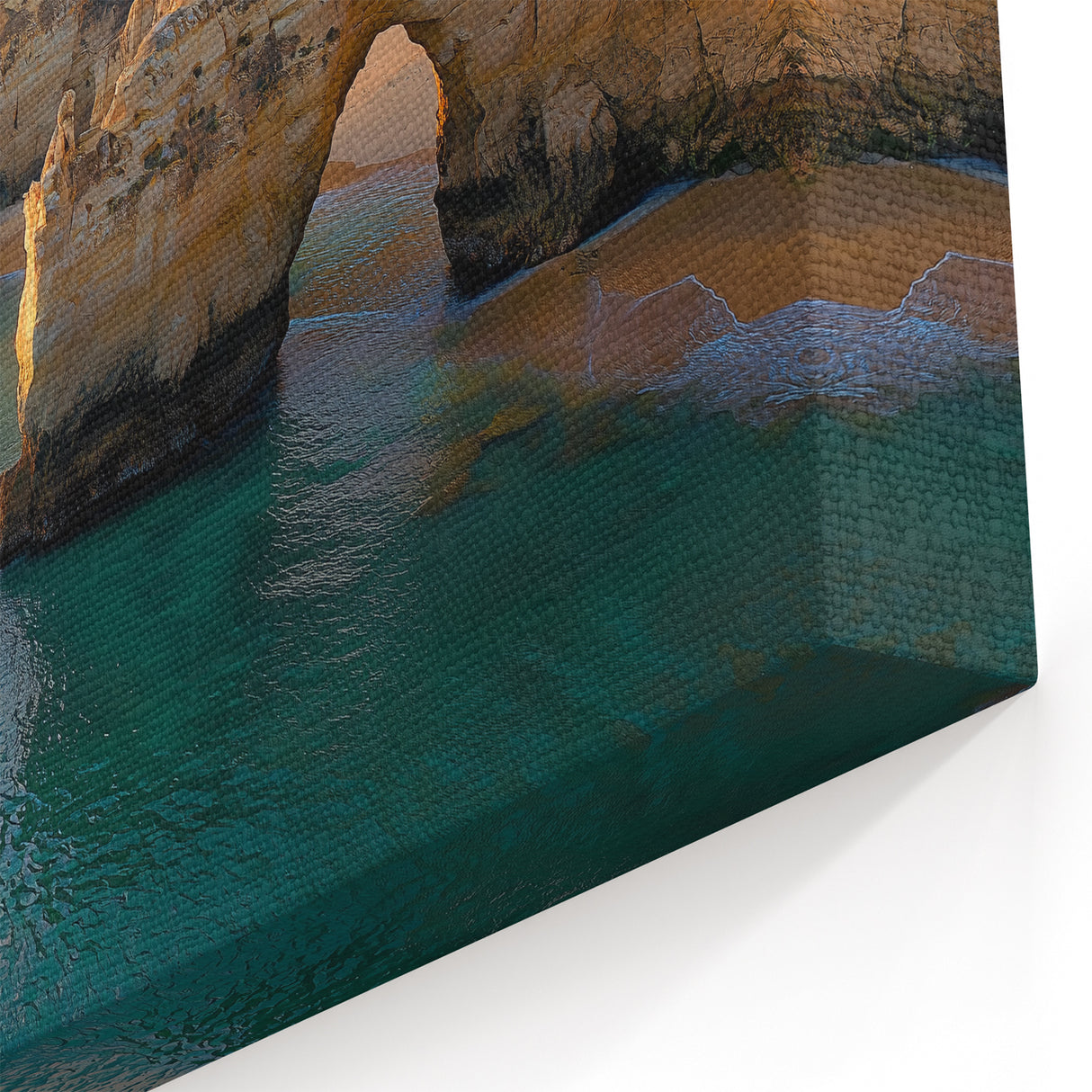 Cliffs Framed Print with Sunset Glow – Scenic Coastal Landscape Wall Art
