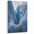 Glacial Cliffs Canvas Art – Icy Blue Crevasse in Arctic Landscape