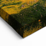 Golden Coastal Cliffs Canvas Art – Serene Ocean Landscape Painting