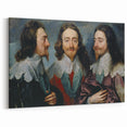Baroque Art - Triple Portrait of Regal Elegance