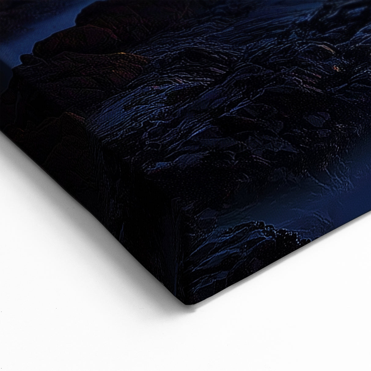 Milky Way Coastal Cliffs Canvas Art – Majestic Night Landscape Painting