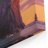 Cliffs Canvas Art - Dramatic Coastal Sunset Wall Decor