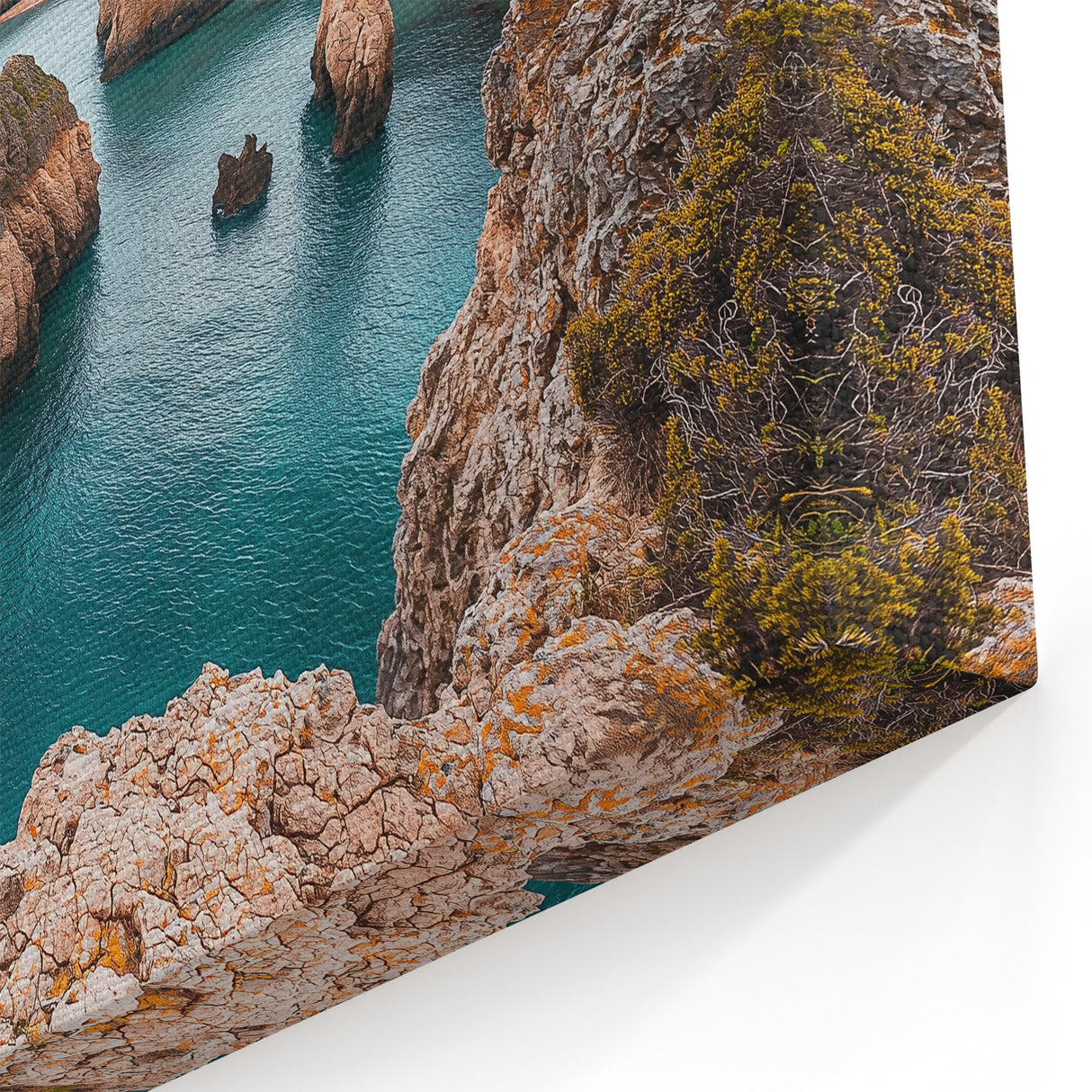 Cliffs Wall Art - Serene Coastal Cliffscape Canvas Decor
