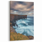 Cliffs Framed Print - Dramatic Ocean Cliffs with Lighthouse Decor