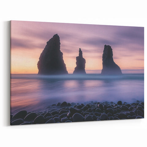 Scenic Cliffs Artwork - Mystical Seastacks at Sunrise Wall Decor