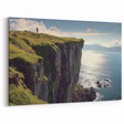 Landscape Art Cliffs - Scenic Ocean View with Verdant Clifftop Decor