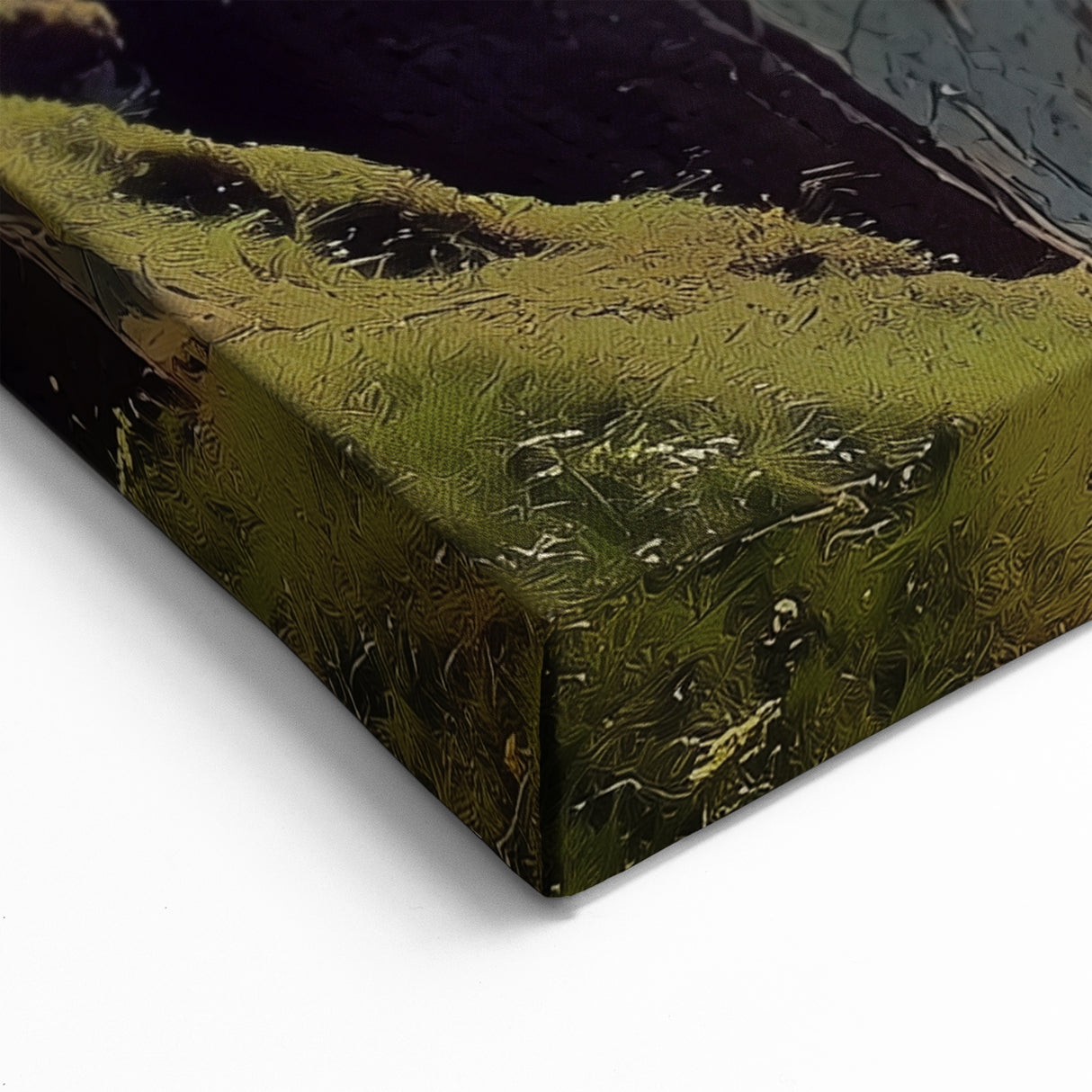 Landscape Art Cliffs - Scenic Ocean View with Verdant Clifftop Decor
