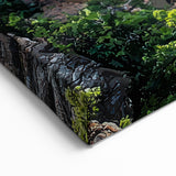 Cliffs Canvas Art - Lush Canyon and Blue Sky Wall Decor
