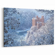 Snowy Castle Wall Art – Enchanting Winter Wonderland Landscape Prints