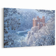 Snowy Castle Wall Art – Enchanting Winter Wonderland Landscape Prints