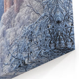 Snowy Castle Wall Art – Enchanting Winter Wonderland Landscape Prints