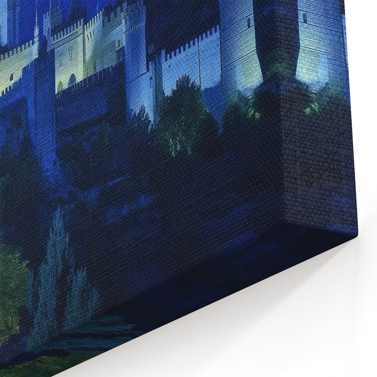 Moonlit Castle Wall Art – Enchanting Nighttime Landscape Prints