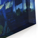 Moonlit Castle Wall Art – Enchanting Nighttime Landscape Prints