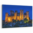 Illuminated Castle Wall Art – Radiant Medieval Fortress Prints