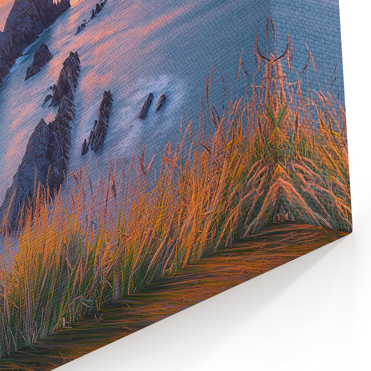 Cliffs Rolled Print - Sunset Over Coastal Cliffs Wall Art