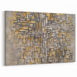 Modern Wall Art – Abstract Composition in Gold and Gray