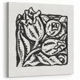 Minimalist Modern Decor – Black and White Floral Abstract Art