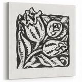 Minimalist Modern Decor – Black and White Floral Abstract Art