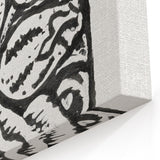 Minimalist Modern Decor – Black and White Floral Abstract Art