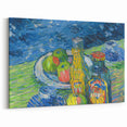 Modern Wall Art – Vibrant Still Life with Bottles and Fruit