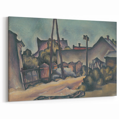 Modern Wall Art – Abstract Urban Landscape in Earthy Tones